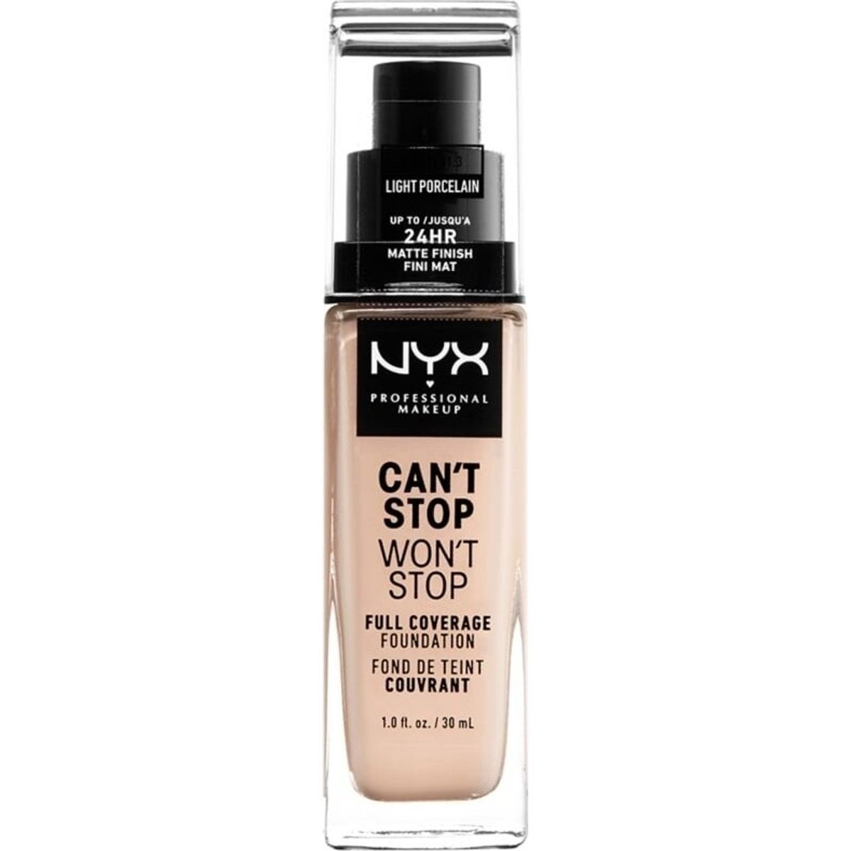 Nyx Professional Makeup - Can't Stop Won't Stop Foundation - Light Porcelain