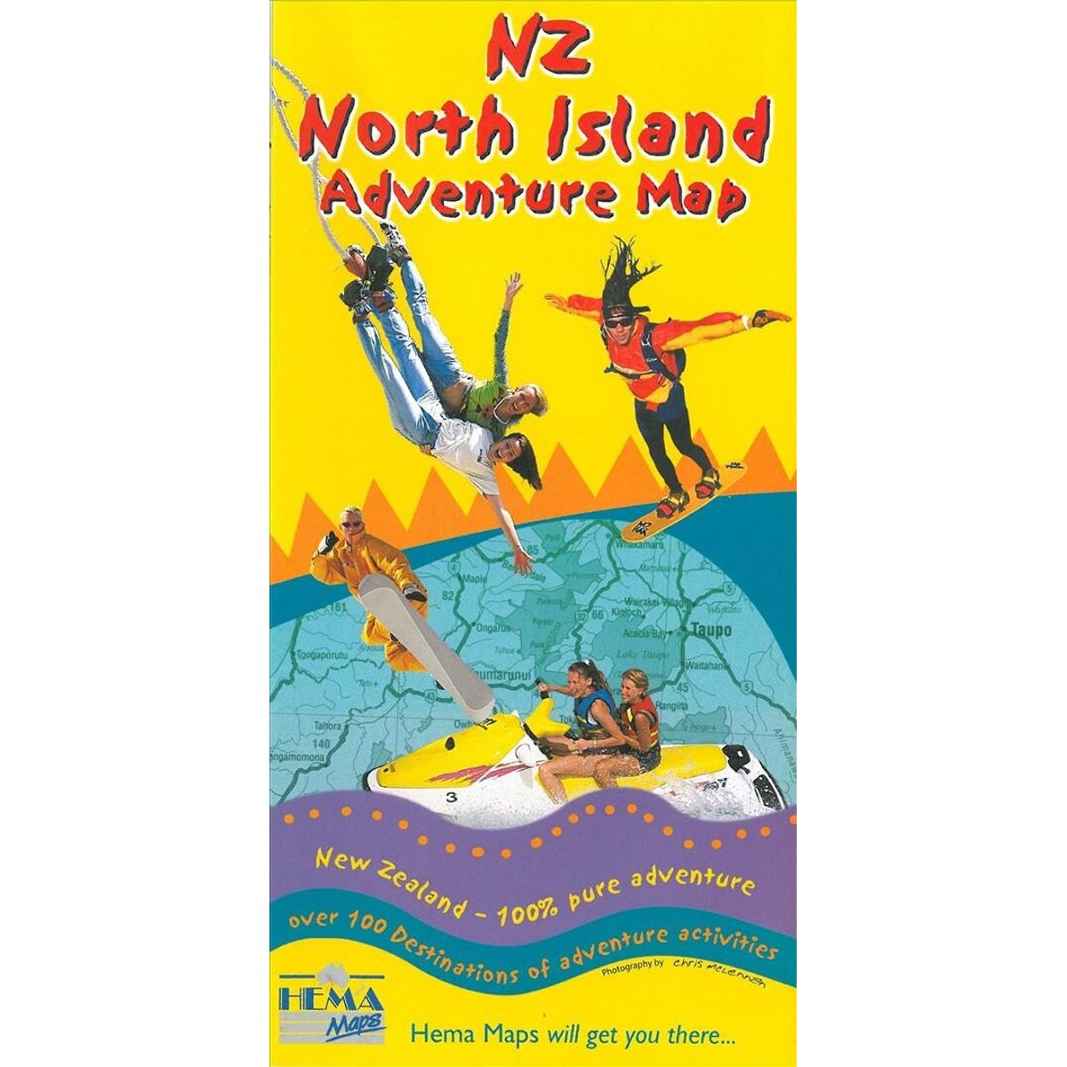 New Zealand North Island Adventure Map - Diverse - English Book