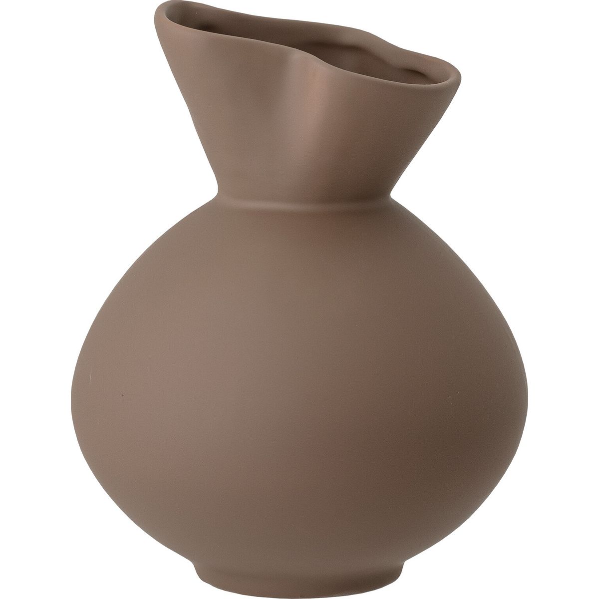 Bloomingville - Nicita Vase - Brun - Stentøj - H 20 Cm