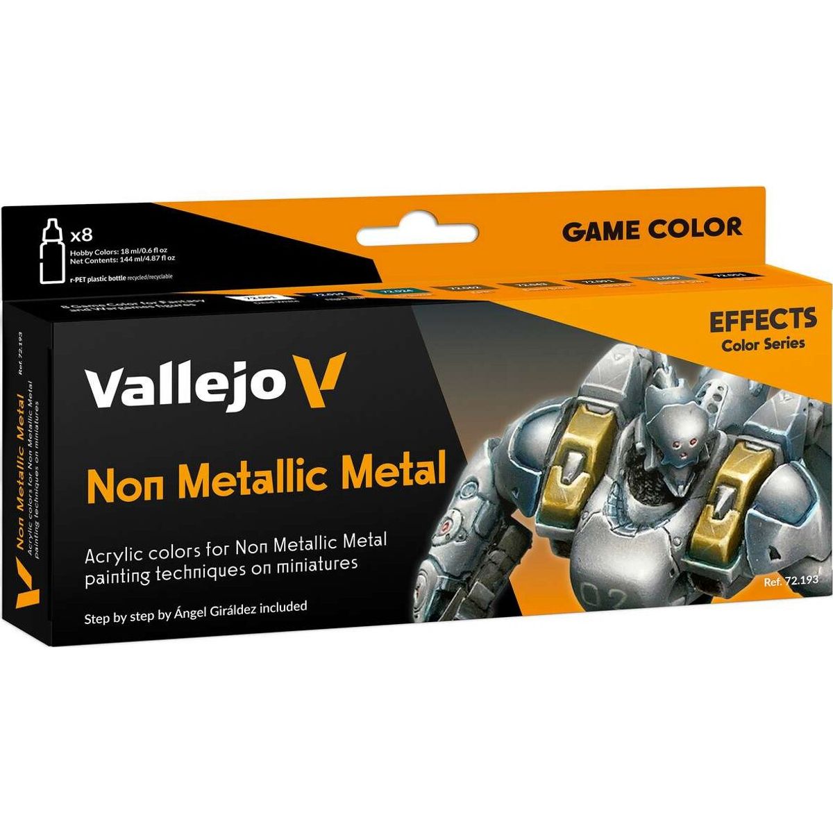 Vallejo - Game Color Maling Sæt - Non Metallic Metal - Effects - 8x18 Ml