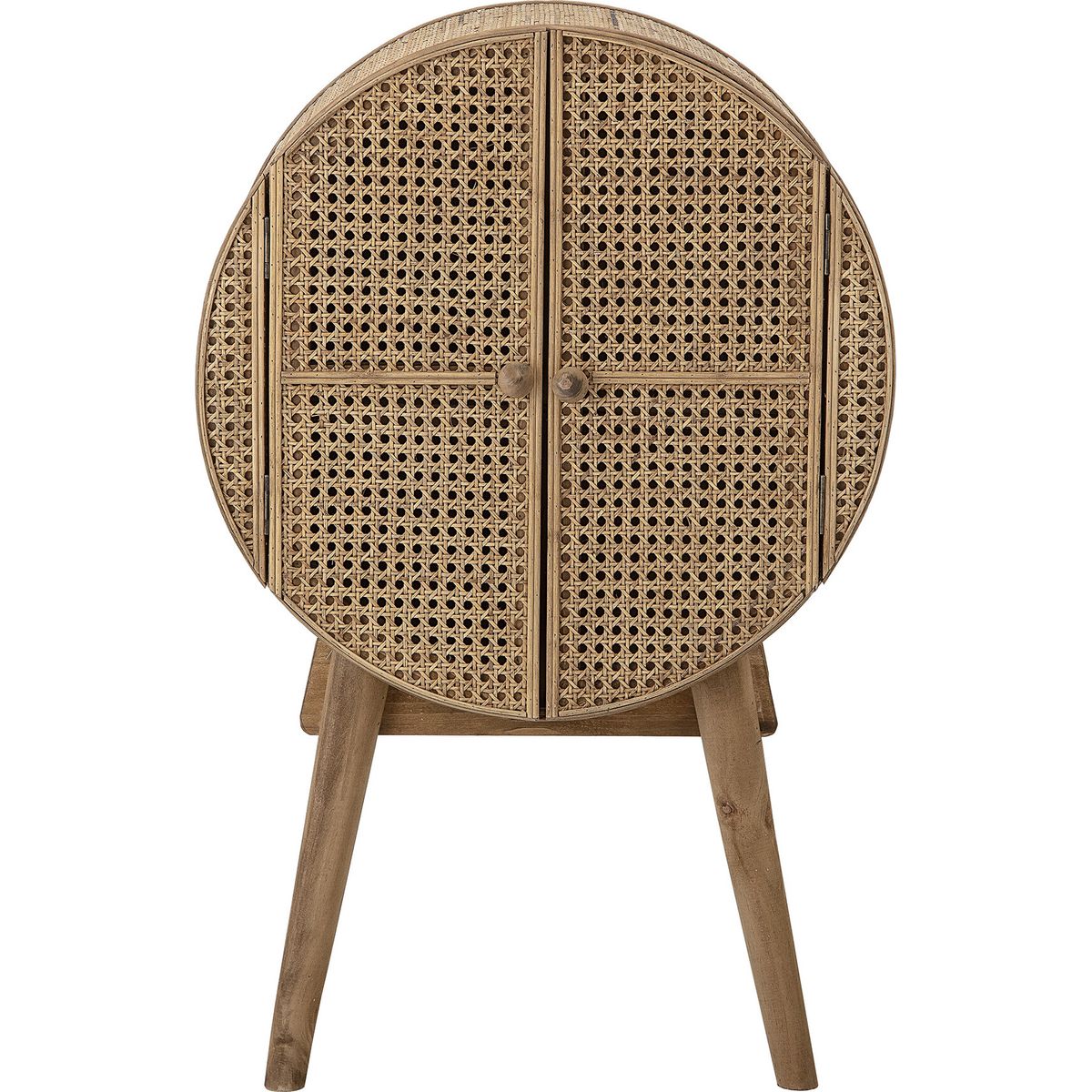 Bloomingville - Otto Rundt Skab - Natur - Rattan Plast - 51,5x80x28 Cm