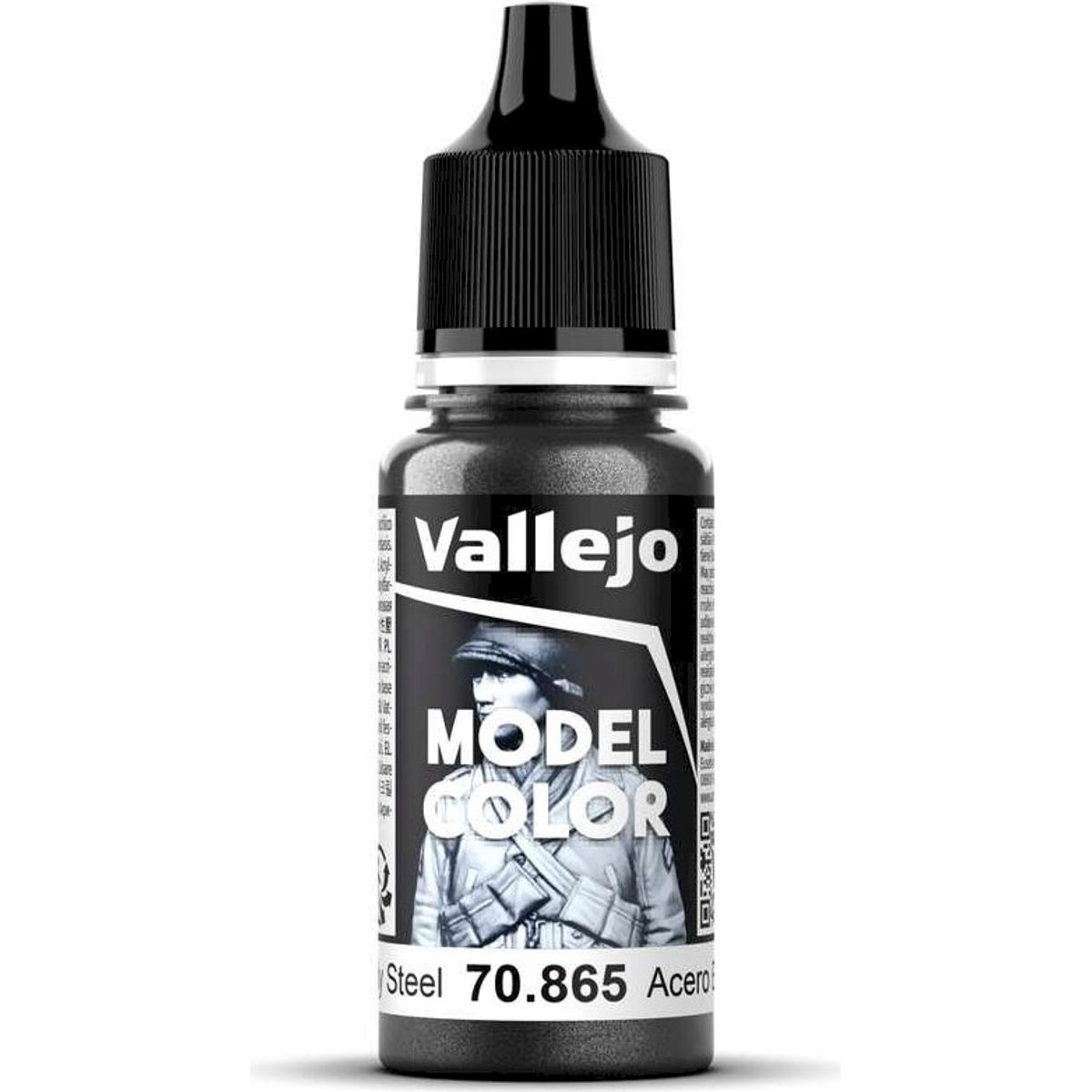 Vallejo - Model Color - Oily Steel Metallic - 17-18 Ml - 70865