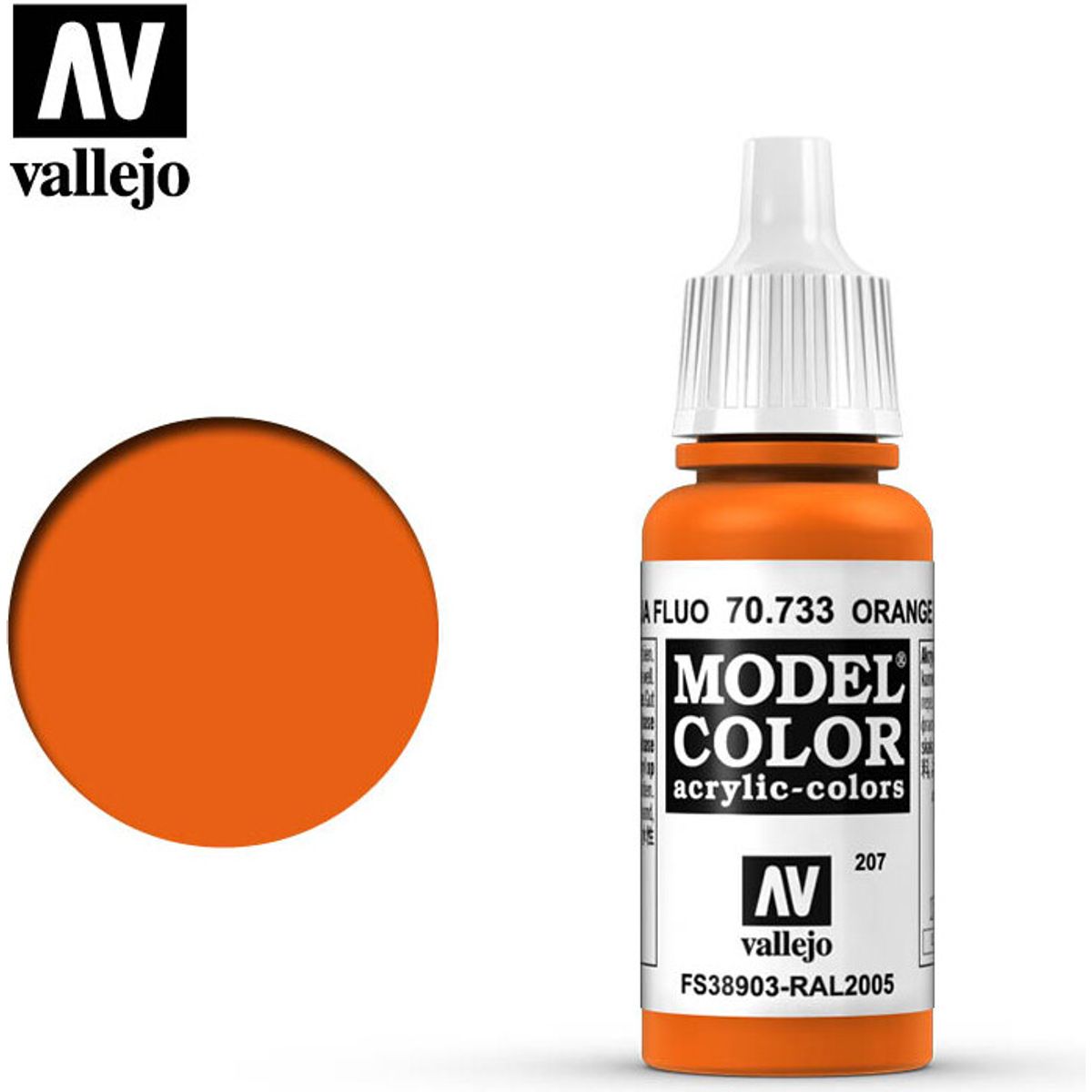 Vallejo - Model Color - Orange Fluorescent - 17 Ml - 70733