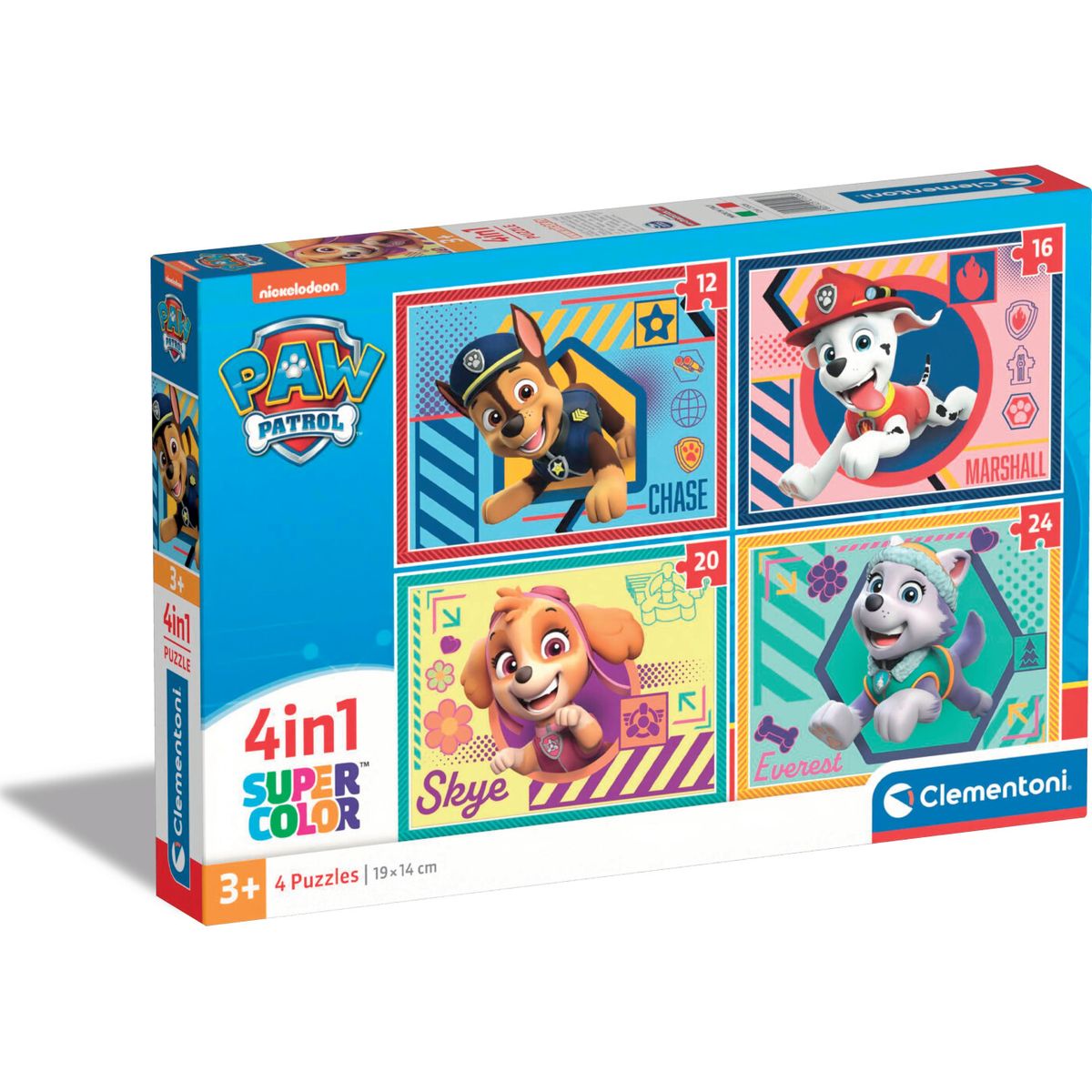 Paw Patrol Puslespil - Super Color - Clementoni - 4 Stk