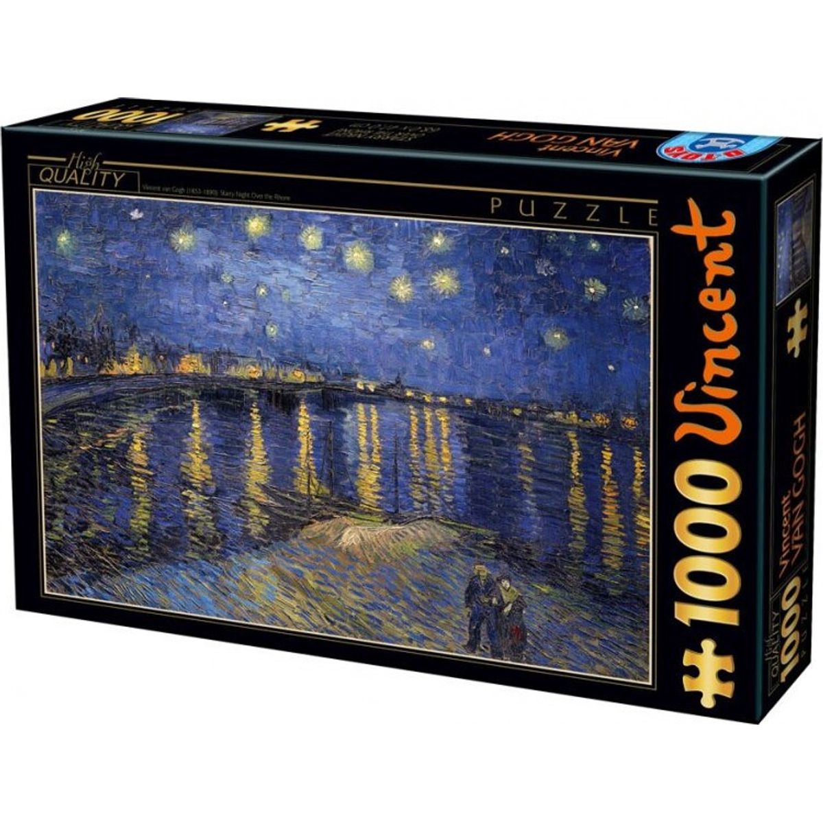 Puslespil Med 1000 Brikker - Vincent Van Gogh - Starry Night Over The Rhone