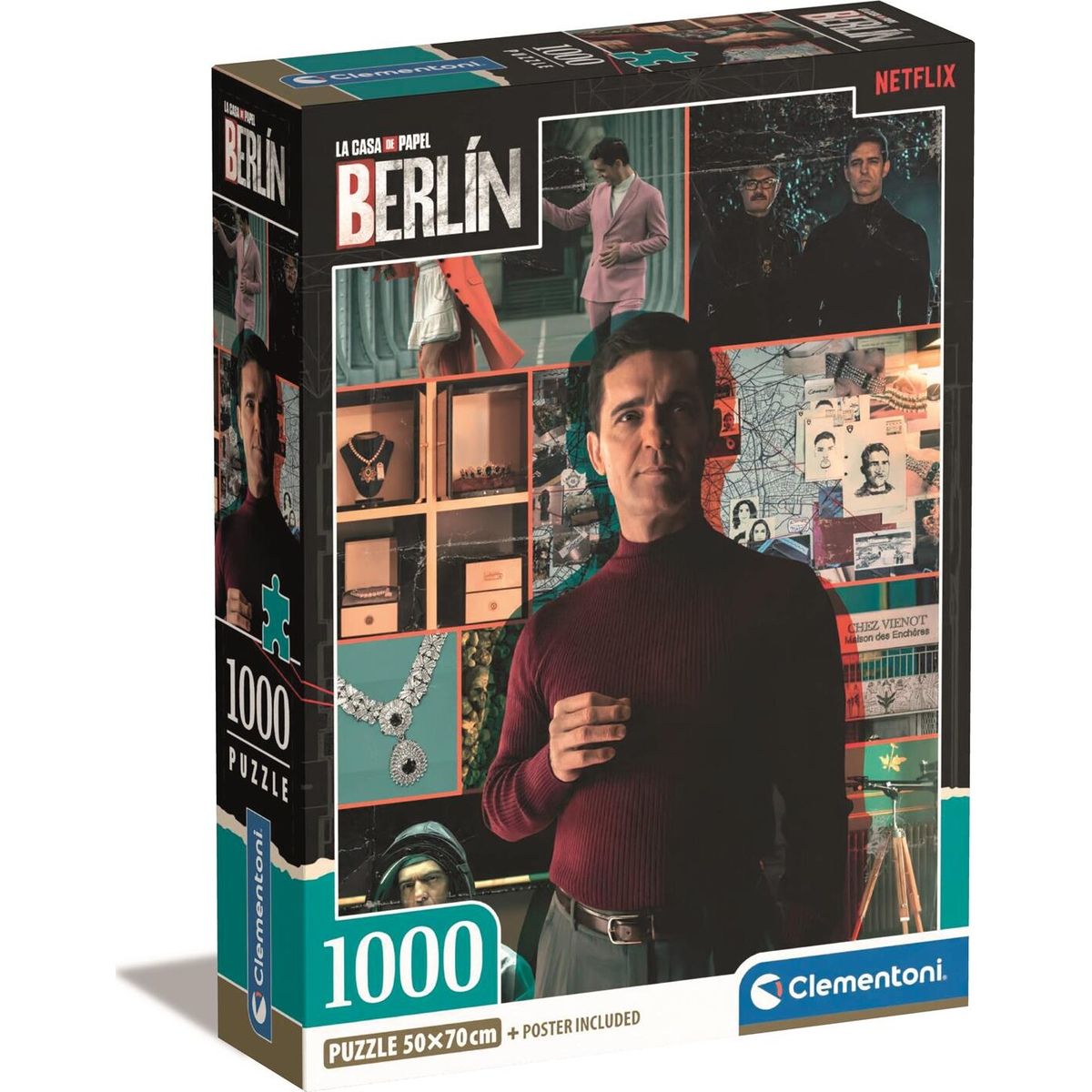 Clementoni Puslespil - Papirhuset Berlin - Netflix - 1000 Brikker