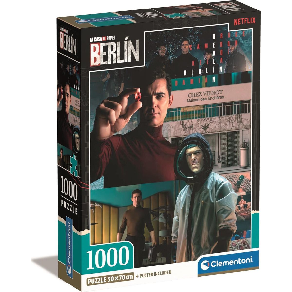 Clementoni Puslespil - Papirhuset Berlin - Netflix - 1000 Brikker