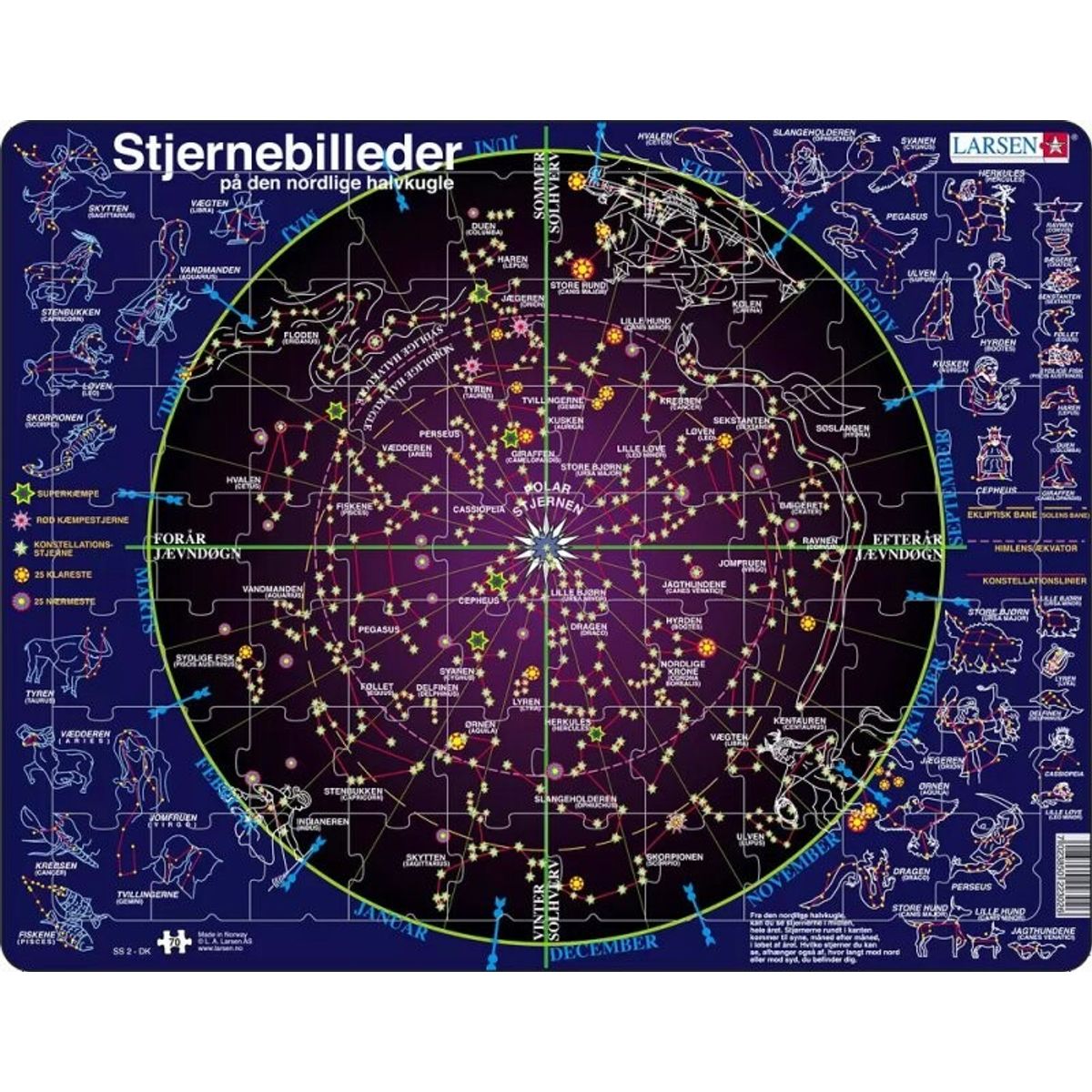 Larsen Puslespil - Stjernebilleder - 70 Brikker