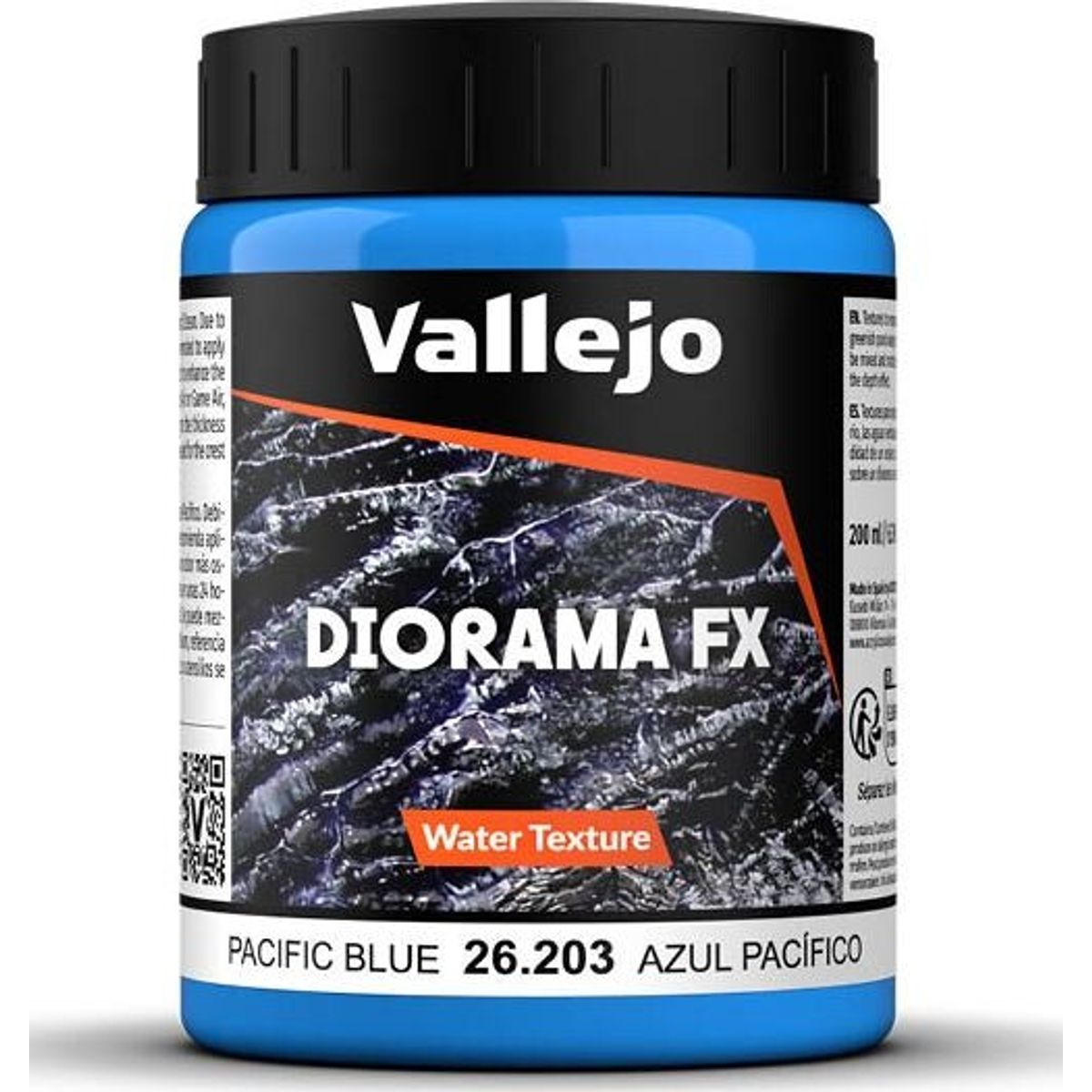 Vallejo - Diorama Fx - Water Texture Akryl Medium - Pacific Blue - 200 Ml