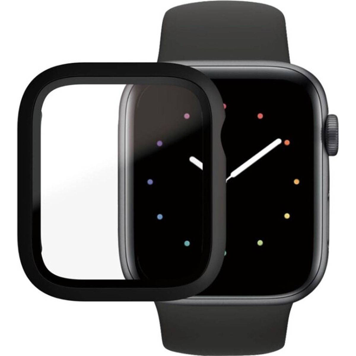 Panzerglass - Skærmbeskyttelse Full Til Apple Watch 4 5 6 Se - Sort