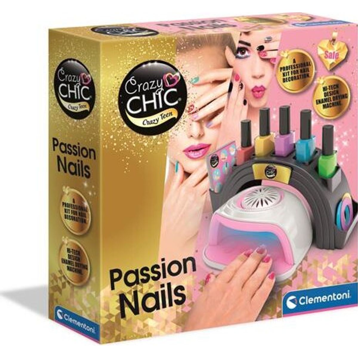 Crazy Chic - Negle Salon Sæt Med Negletørrer - Passion Nails