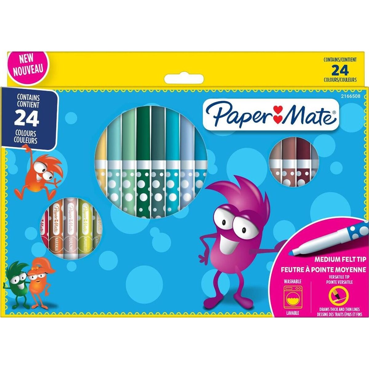 Paper Mate - Børnetusser Med Filtspids (24 Styk)