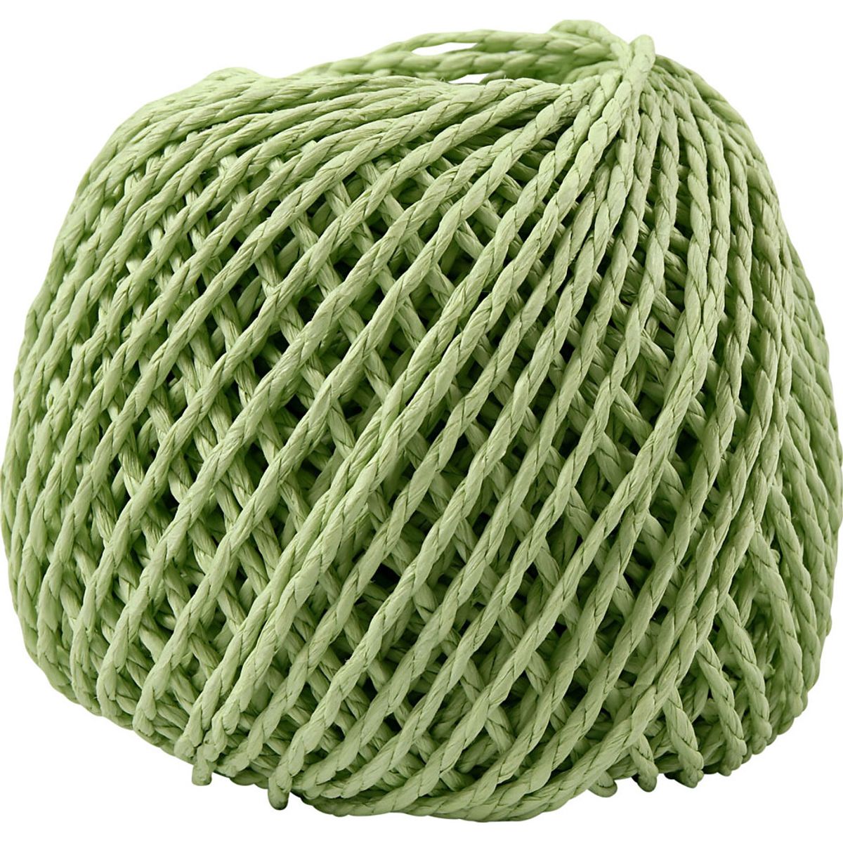 Papirgarn - Tykkelse 2,5-3 Mm - Lys Grøn - L 40 M - 150 G