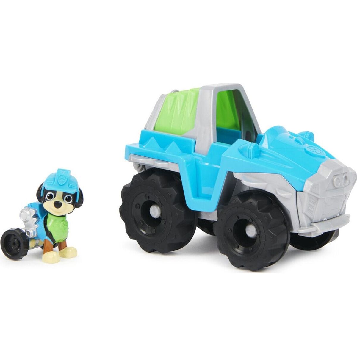 Paw Patrol - Rex Figur Og Basic Køretøj - Rescue Vehicle