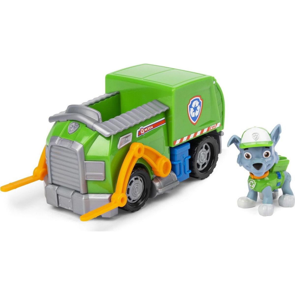 Paw Patrol - Basic Køretøj Med Rocky Figur - Recycle Truck