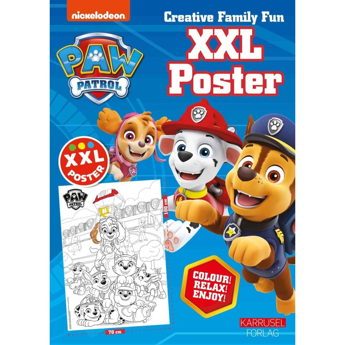 Paw Patrol - Farv-selv-plakat