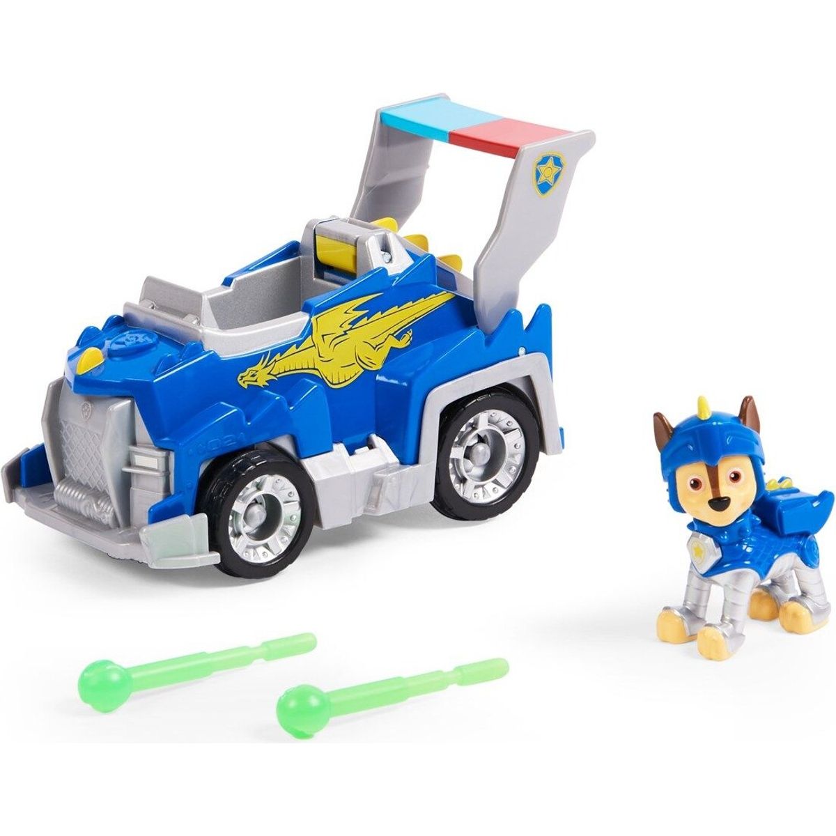 Paw Patrol Figur - Rescue Knights - Chase Med Køretøj