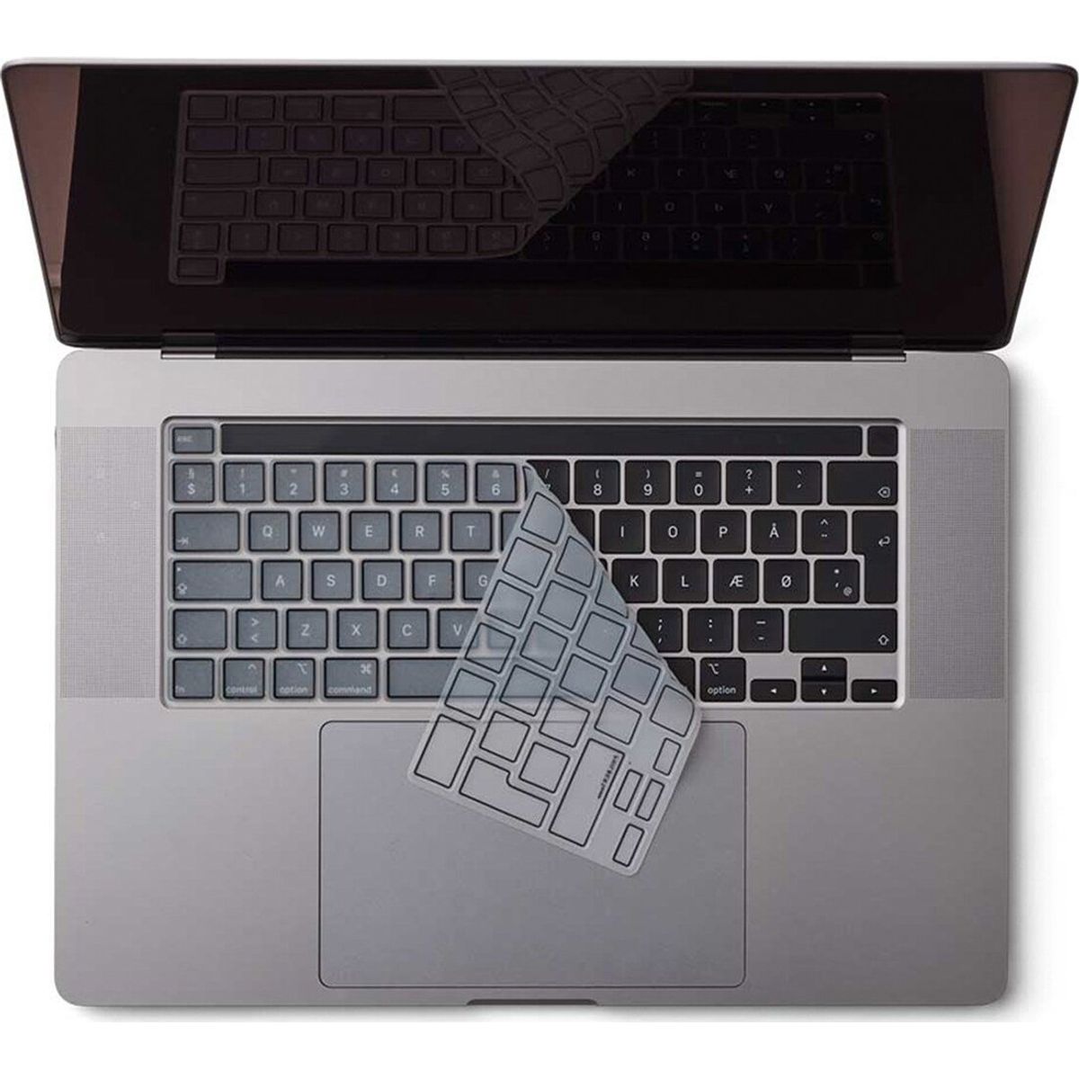 Philbert - Keyboard Cover Europe Macbook Pro 13 M1-m2 2020/2022 And 16 2019 - Transparent/black