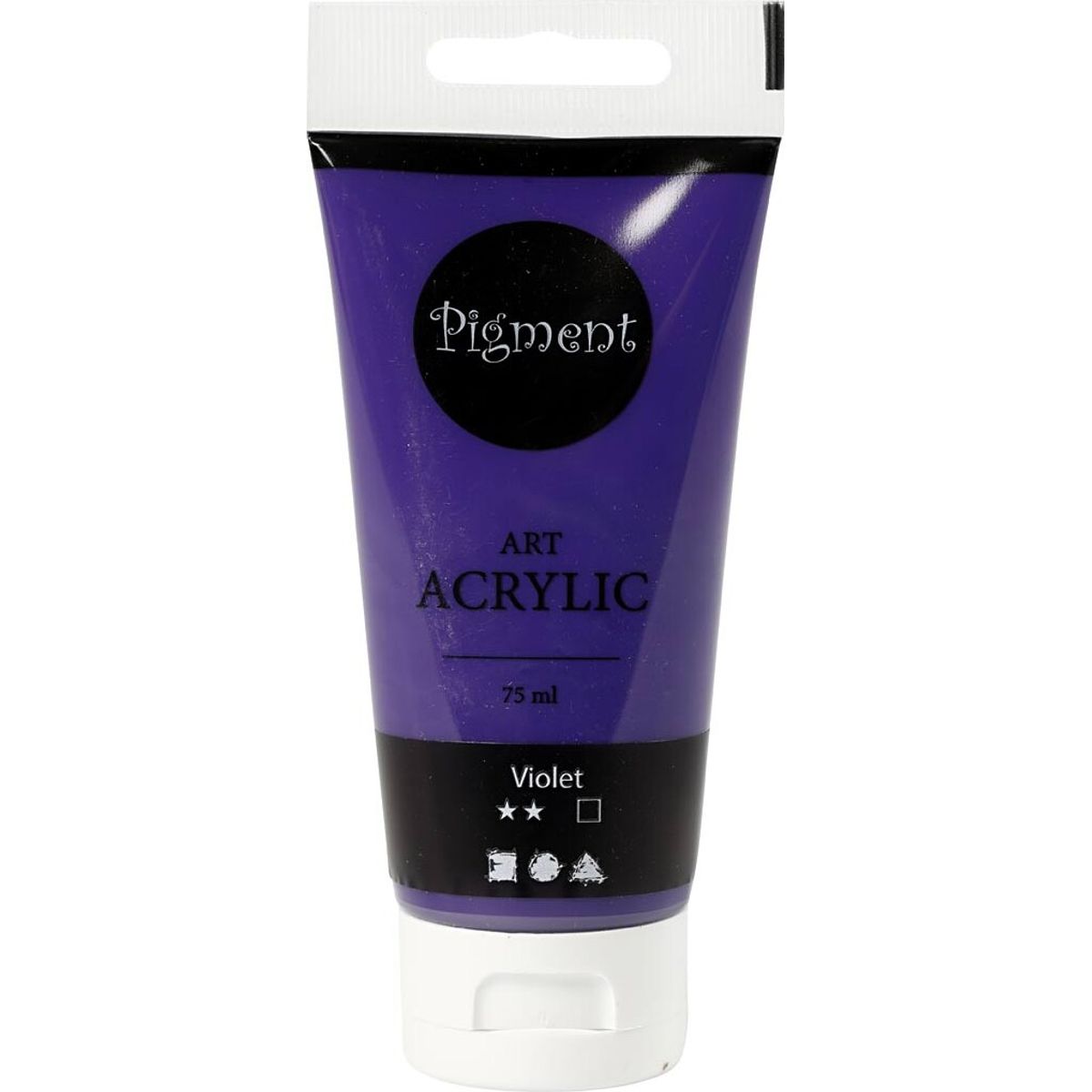 Akrylmaling - Vandbaseret - Halvblank - Dækkende - Violet 75 Ml