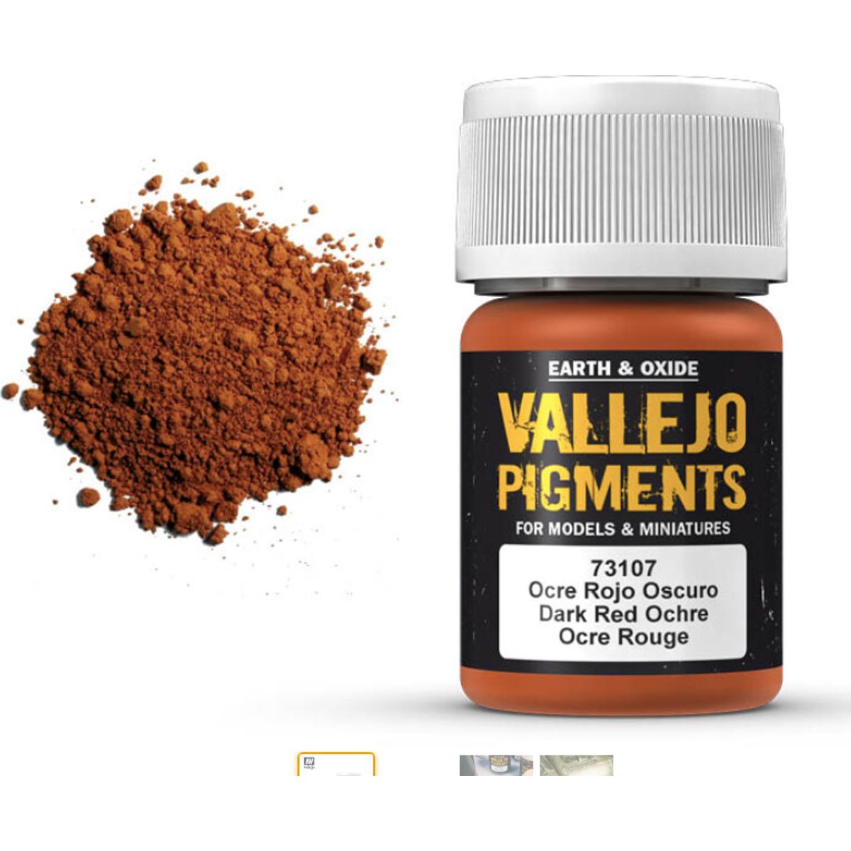 Vallejo - Pigments - Dark Red Ochre - 35 Ml - 73107