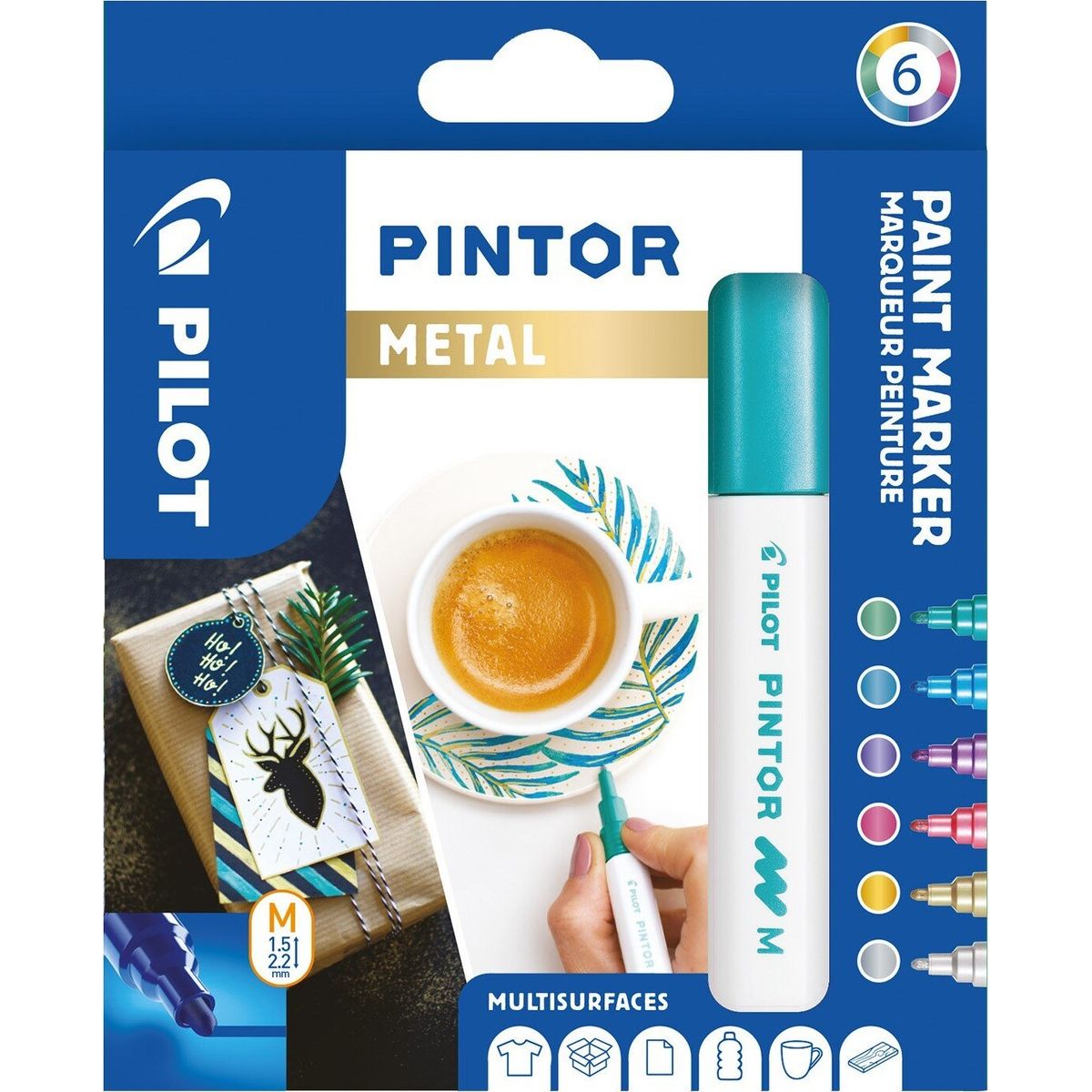 Pilot - Pintor Marker Medium Metal Mix 6 Colors (medium Tip)