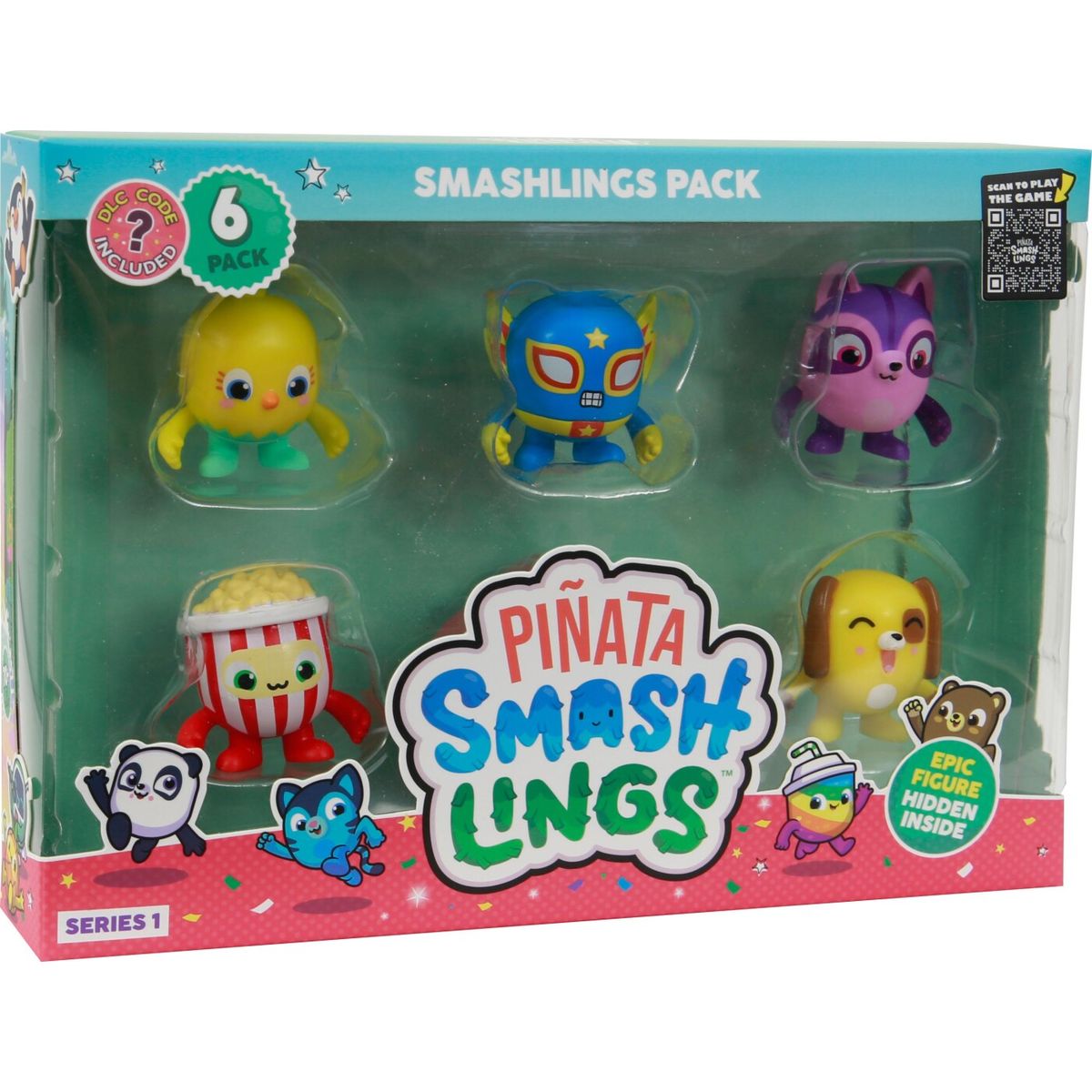 Piñata Smashlings Figurer - 6 Stk - Series 1 - 3,5 Cm - Assorteret