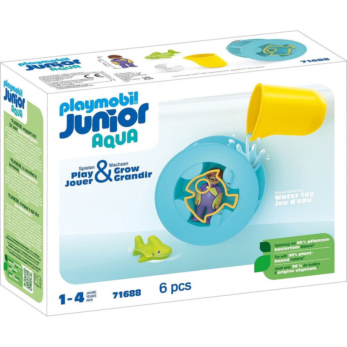 Playmobil Junior Aqua - Vandhjul Med Babyhaj - 71688