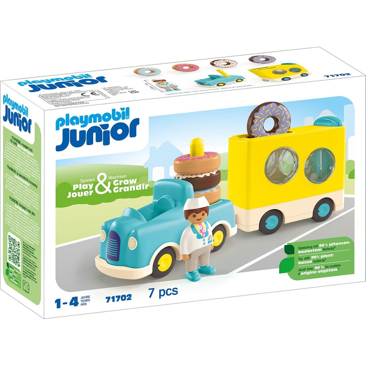 Playmobil Junior - Donut Stable Og Sortering Lastbil - 71702