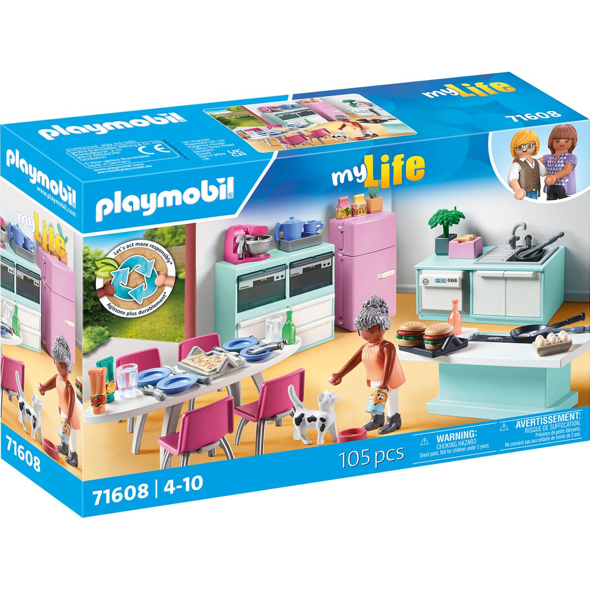 Playmobil My Life - Køkken Med Spiseplads - 71608