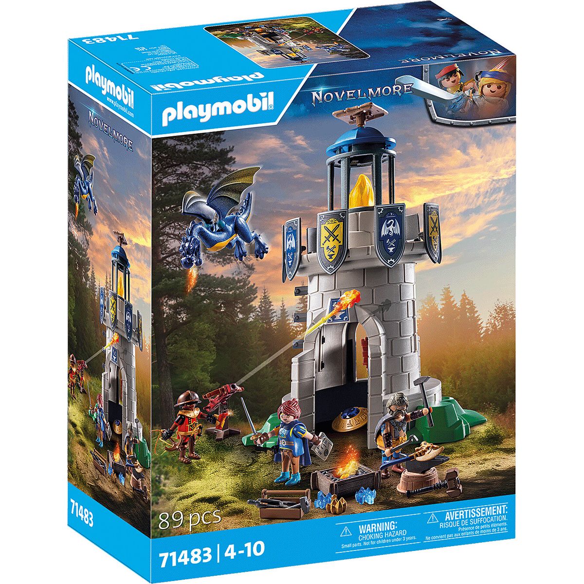 Playmobil Novelmore - Riddertårn Med Smed Og Drage - 71483