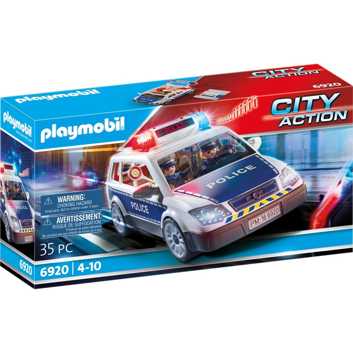 Playmobil City Action - Politibil Med Betjente - 6920