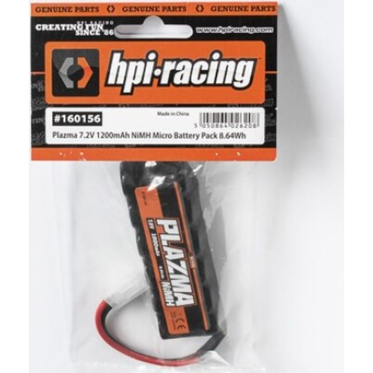 Plazma 7.2v 1200mah Nimh Mini Stick Battery Pack - Hp160156 - Hpi Racing