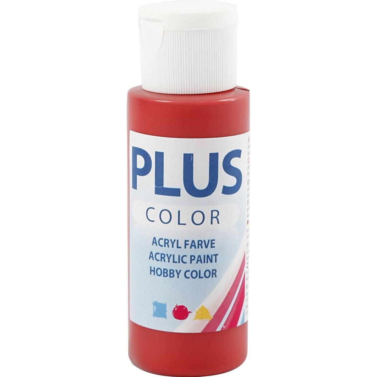 Plus Color Hobbymaling - Akrylfarve - Julerød - 60 Ml