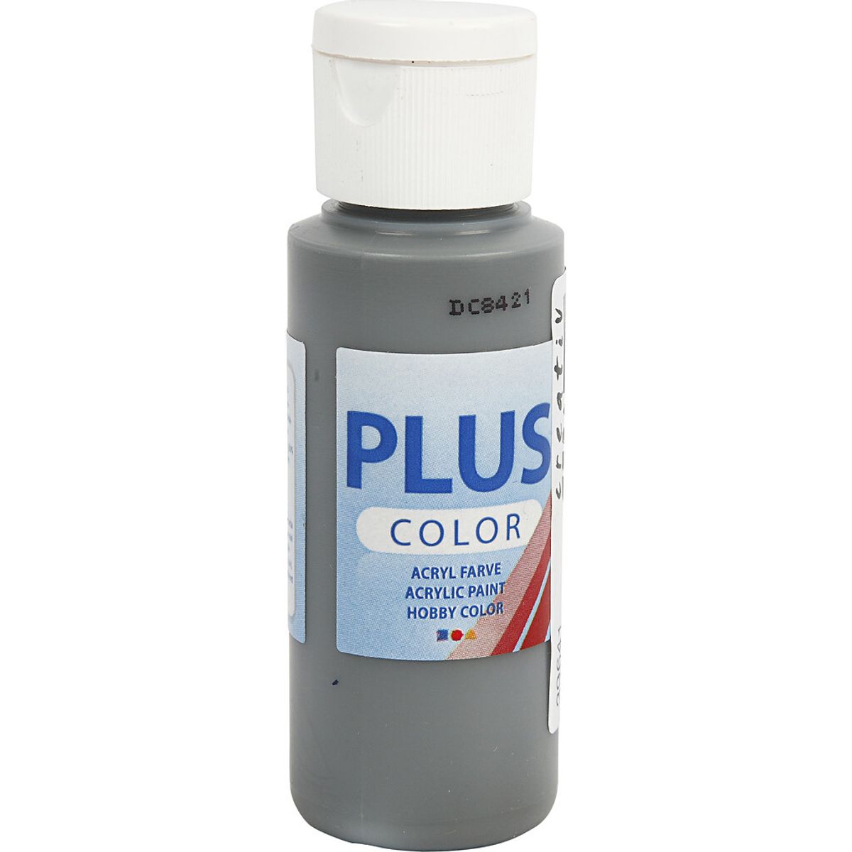 Plus Color Hobbymaling - Akrylfarve - Mørk Grå - 60 Ml