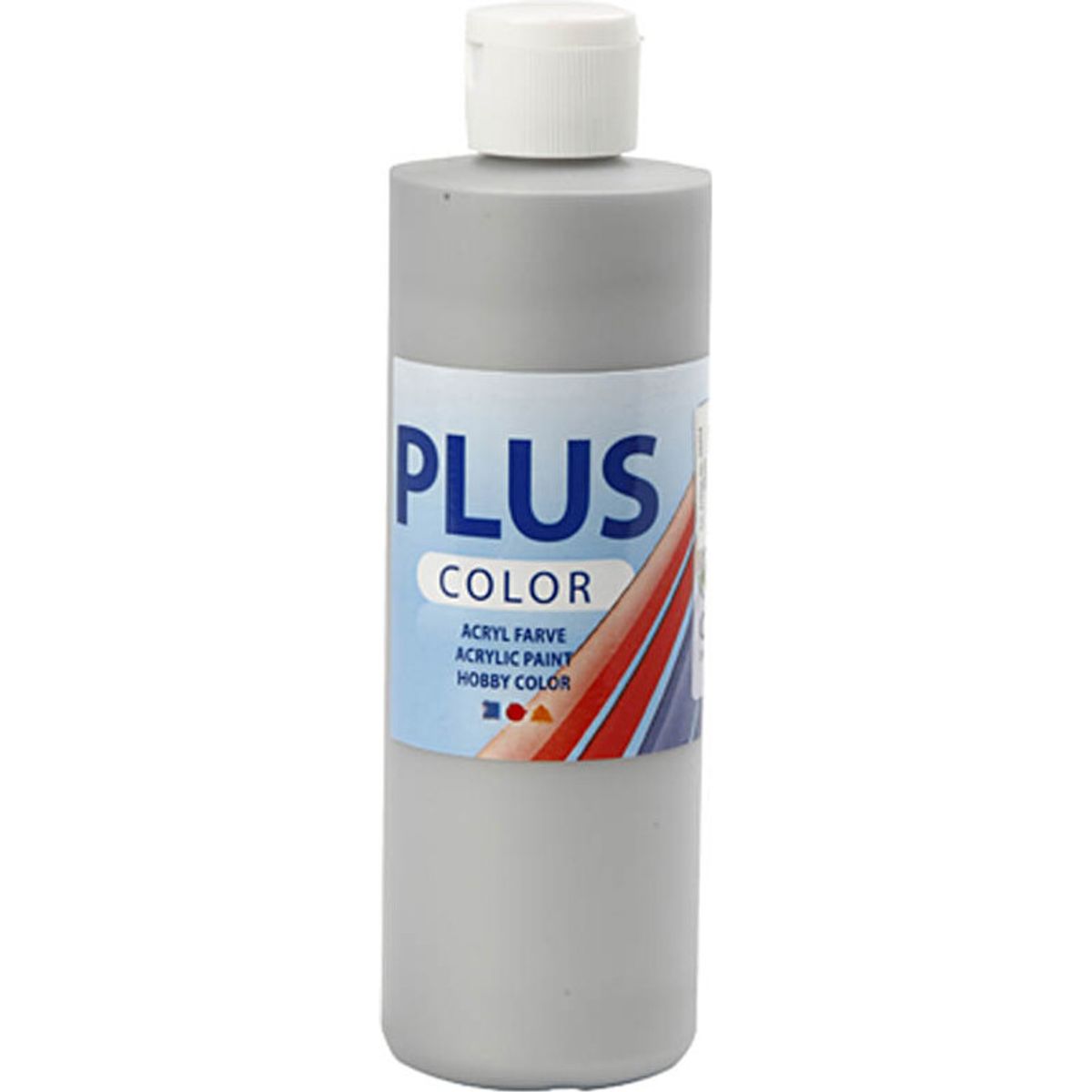 Plus Color Hobbymaling - Akrylfarve - Sølv - 250 Ml