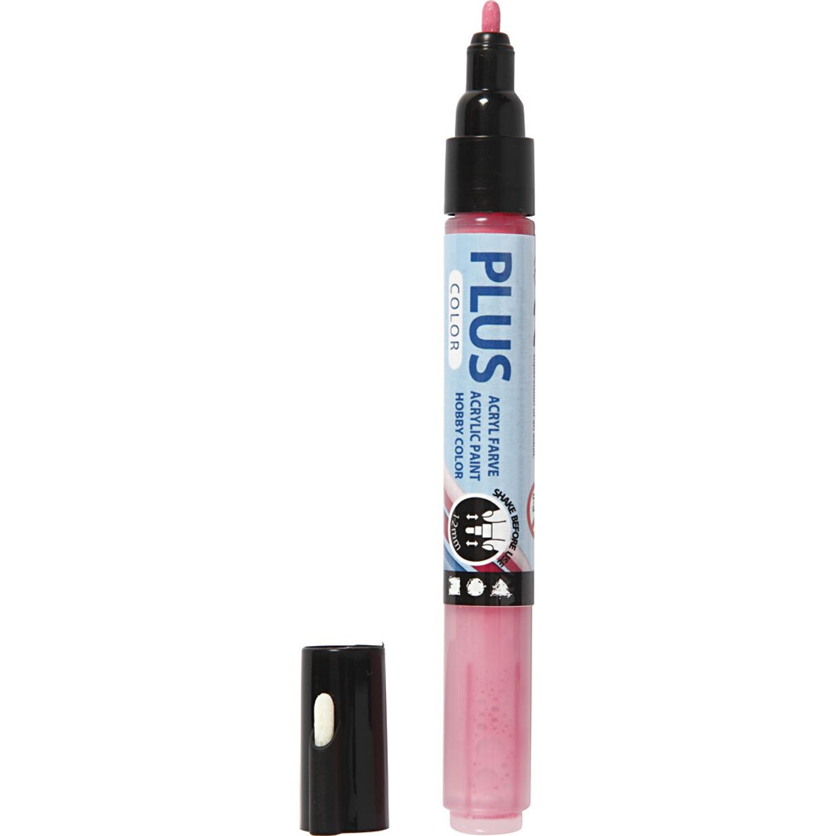 Plus Color Tusch - L 14,5 Cm - Tykkelse 1-2 Mm - Fuchsia - 1 Stk. - 5,5 Ml