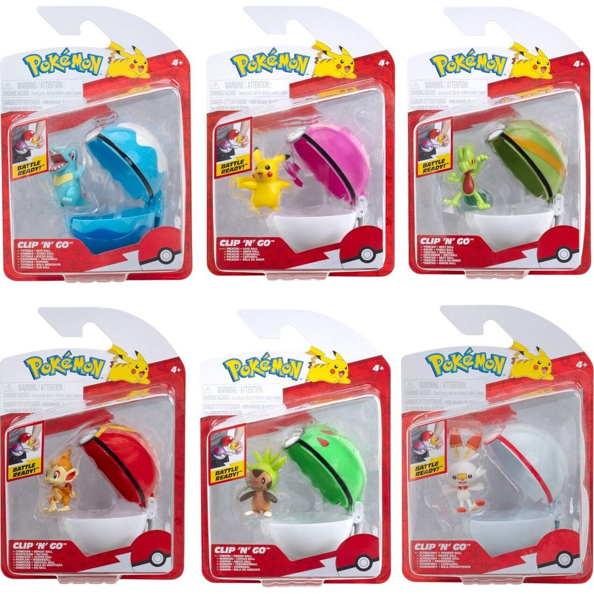 Pokemon - Clip N Go - Assorteret