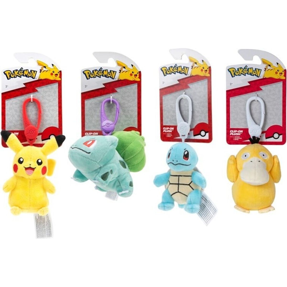 Pokémon Nøglering Med Bamse - Clip On - Assorteret