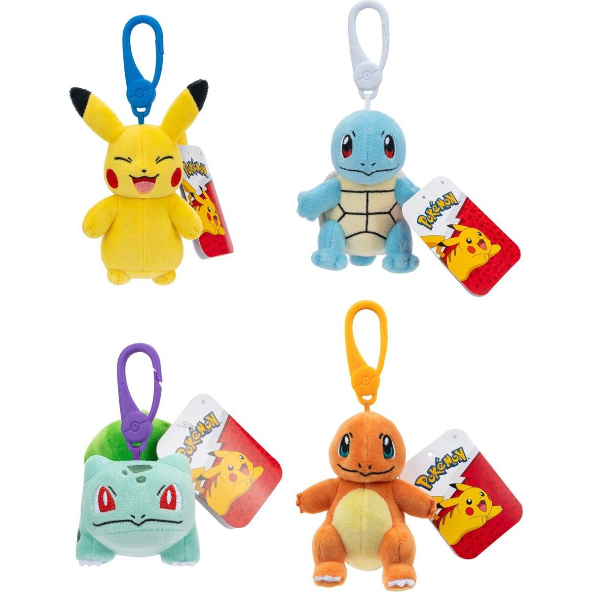 Pokémon Nøglering Med Bamse - Clip On - Assorteret