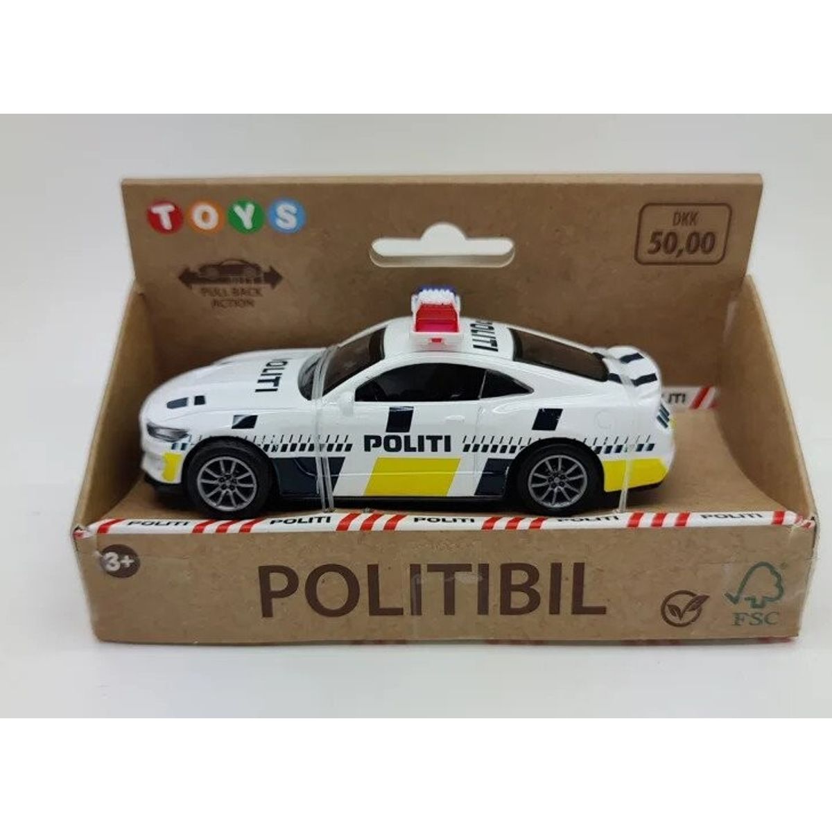 Legetøjs Politibil - 11 Cm