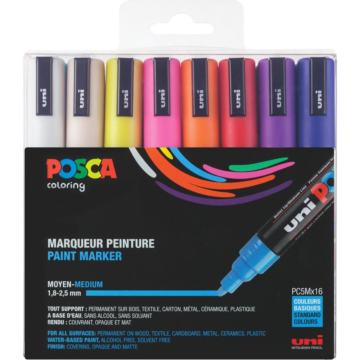 Posca - Pc5m Tusch 2,5 Mm, 16 Stk