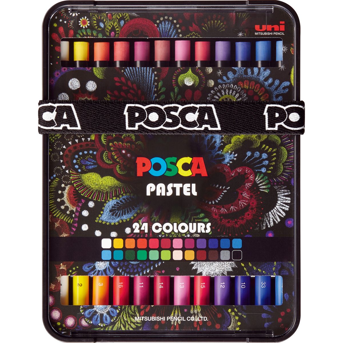 Posca Pastelblyanter Sæt - Klare Og Intense Farver - 24 Stk