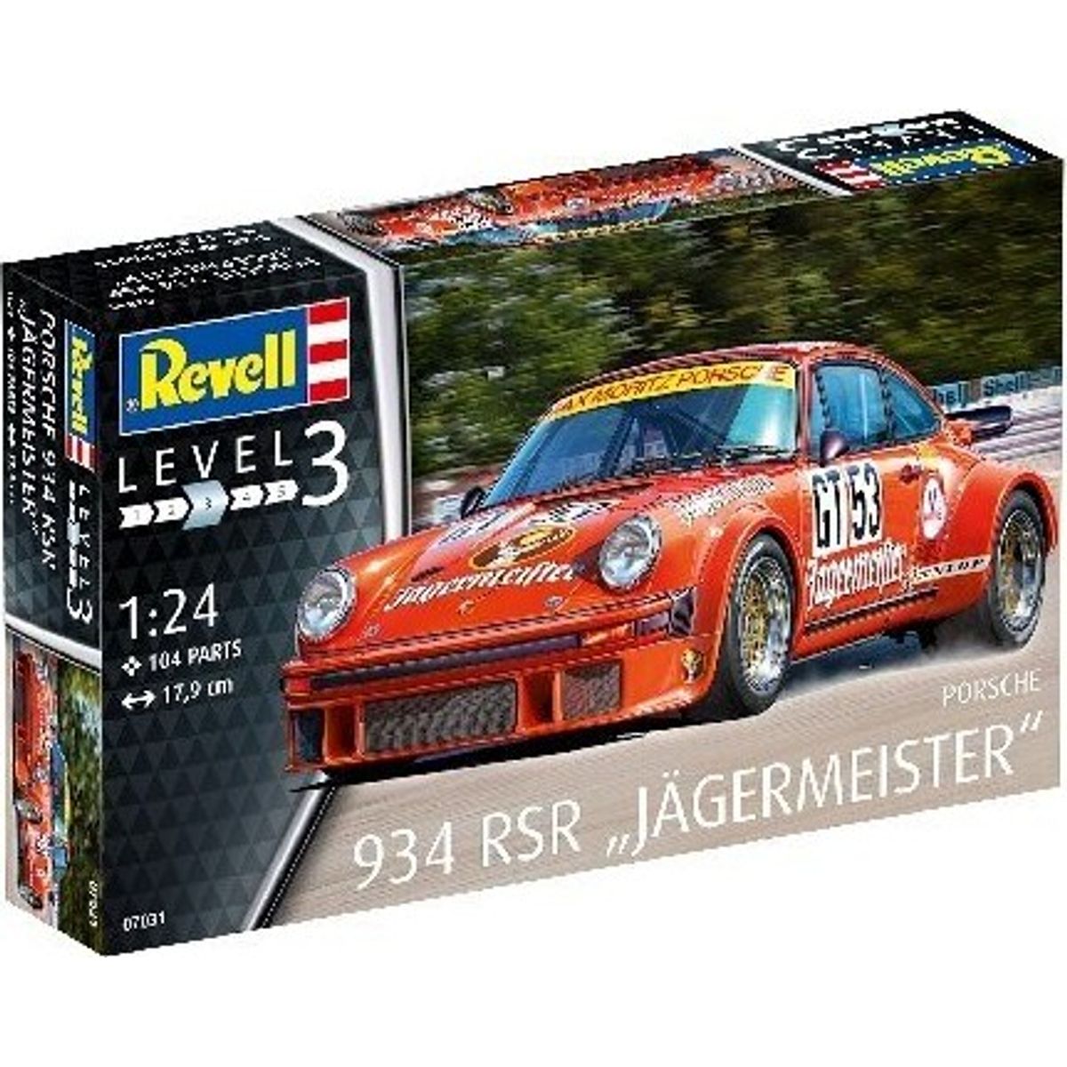 Revell - Porsche 934 Model Bil Byggesæt - 1:24 - Level 3 - 07031