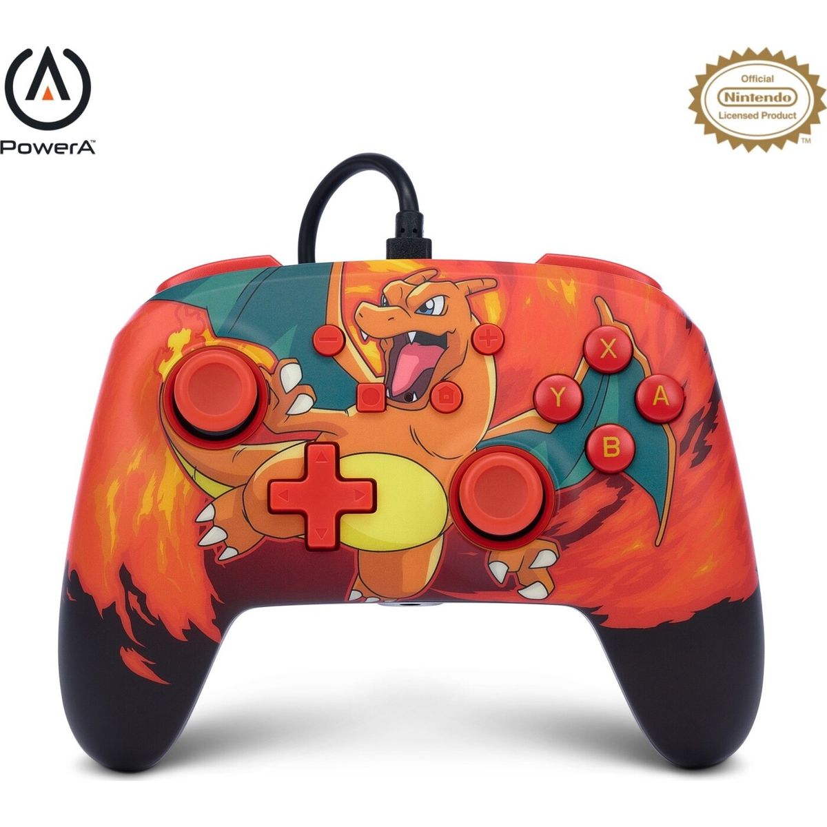 Powera Enhanced Wired Controller - Nintendo Switch - Charizard Vortex