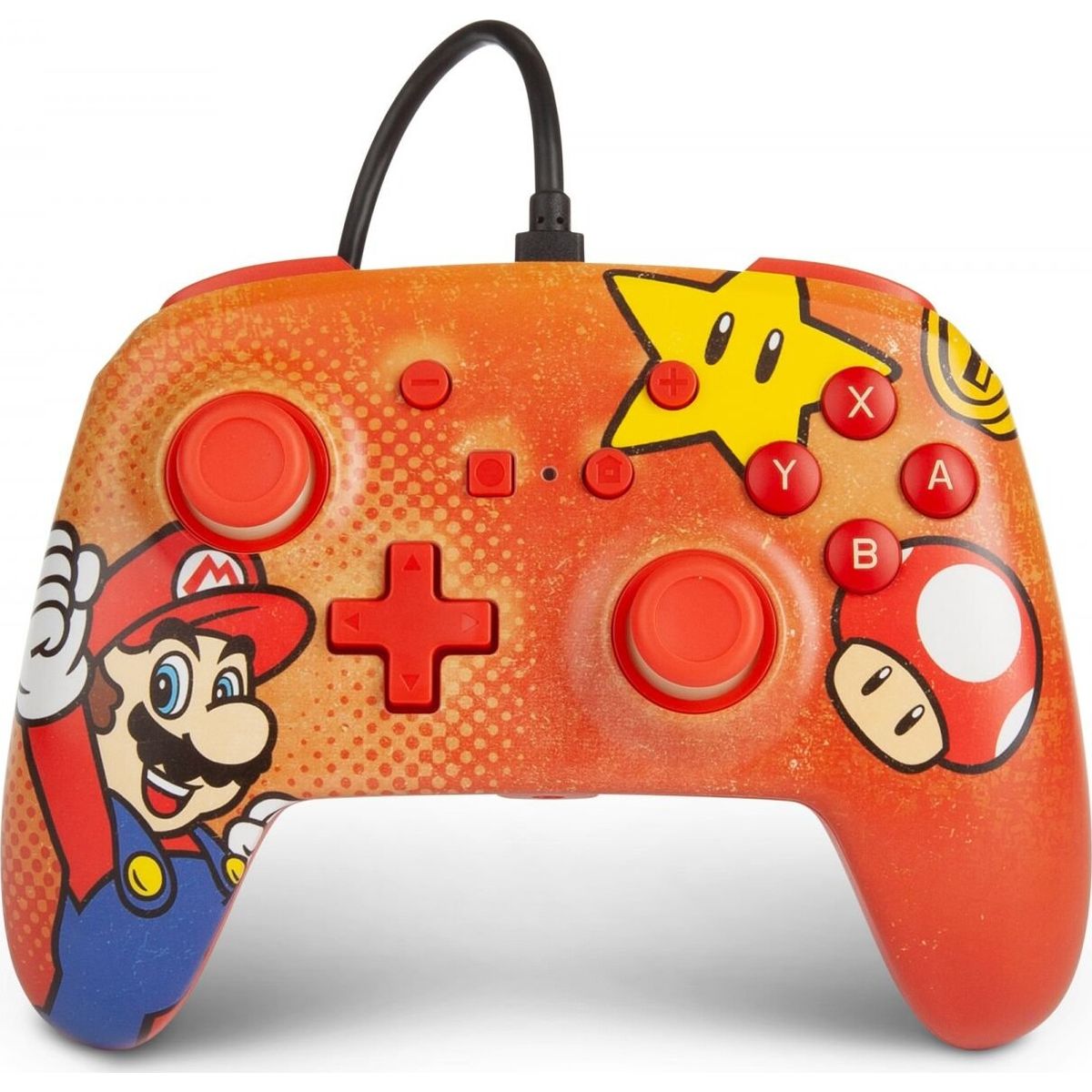 Powera - Nintendo Switch Enhanced Controller - Mario Vintage - Orange