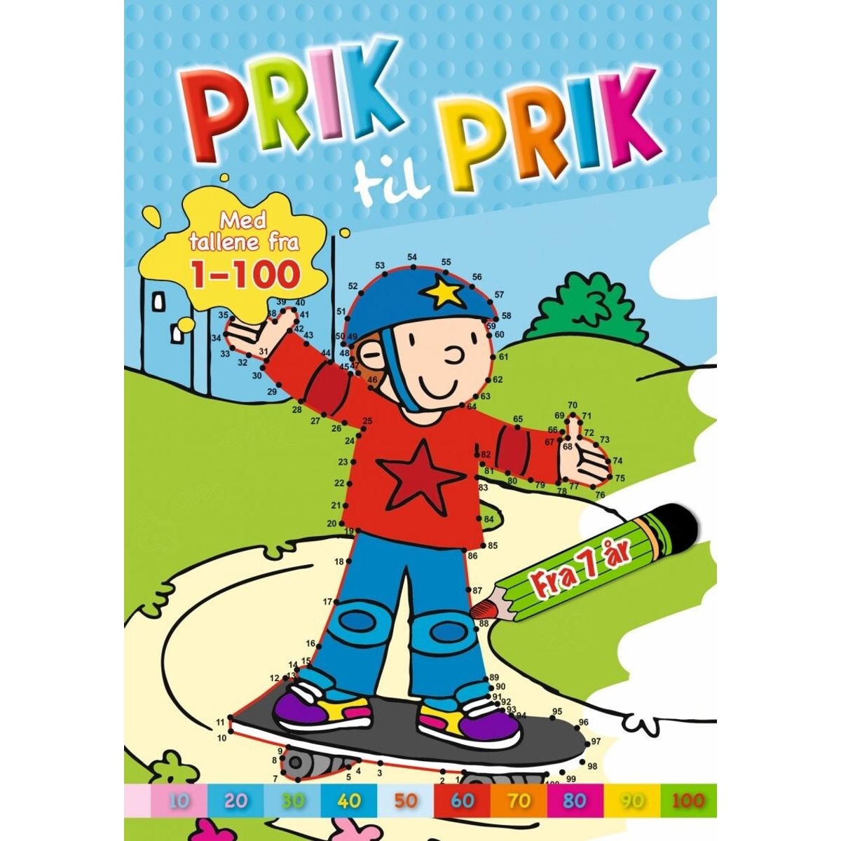 Prik Til Prik - Med Tallene Fra 1-100 - Skater - Bog