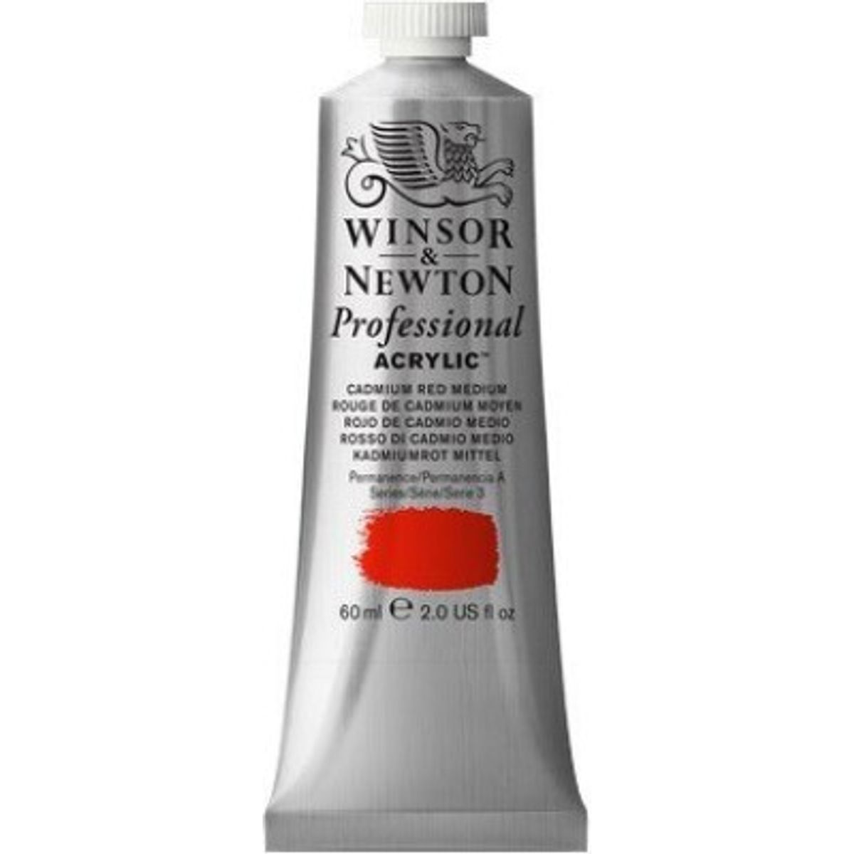 Winsor & Newton - Akrylmaling - Cadmium Red Medium 60 Ml