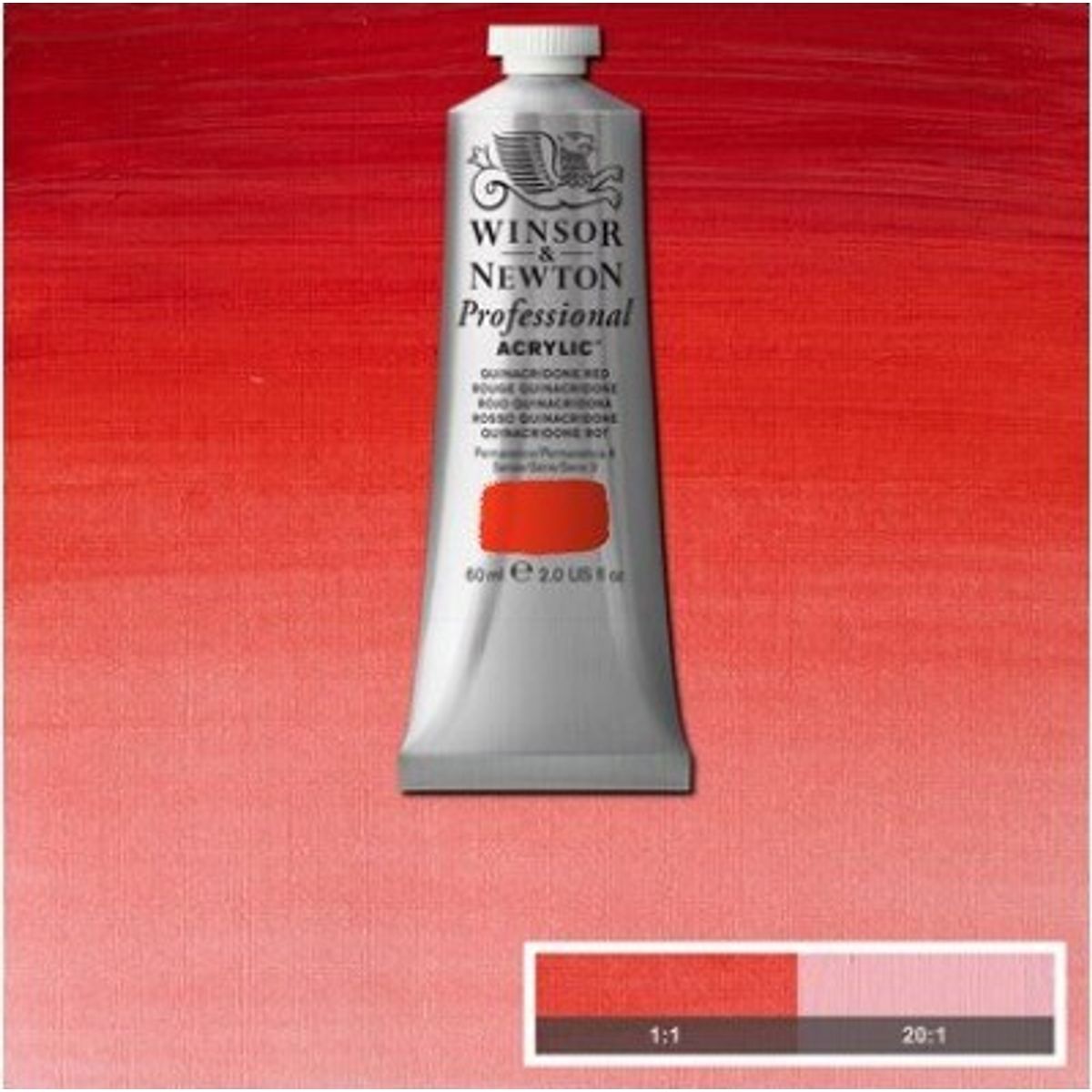 Winsor & Newton - Akrylmaling - Quinacridone Red 60 Ml