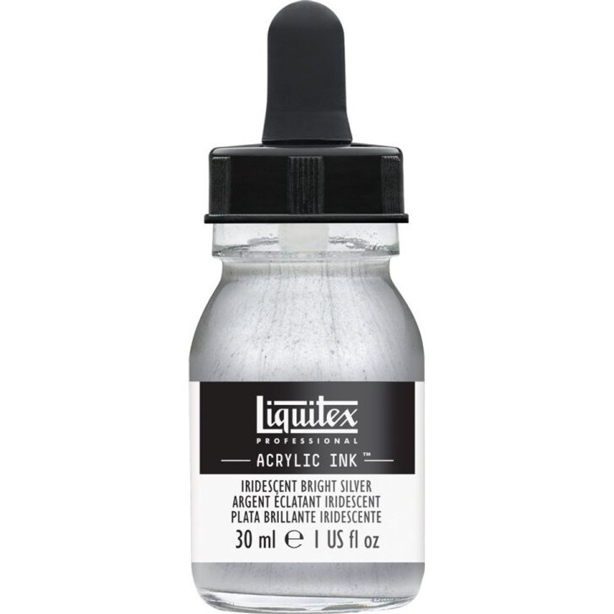 Liquitex - Acrylic Ink Blæk - Iridescent Bright Silver 30 Ml