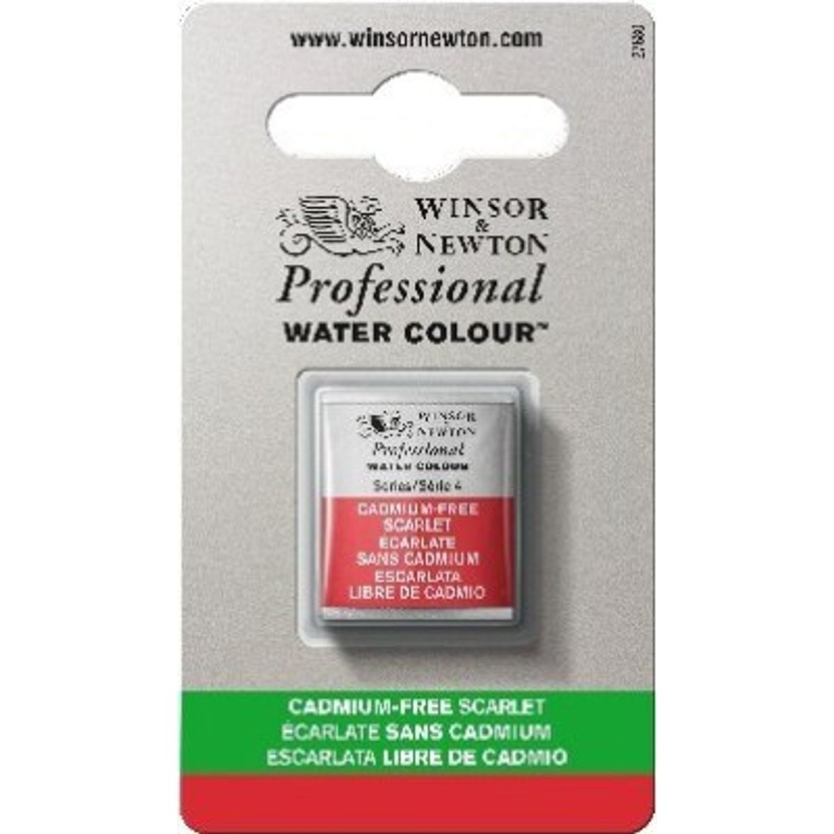 Winsor & Newton - Akvarelfarve 1/2 Pan - Cadmium Free Scarlet